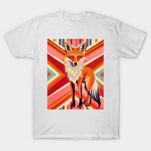 Spectrum Fox: Radiant Op Art Red Fox T-Shirt